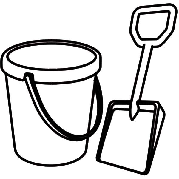 Bucket And Shovel Coloring Pages 1